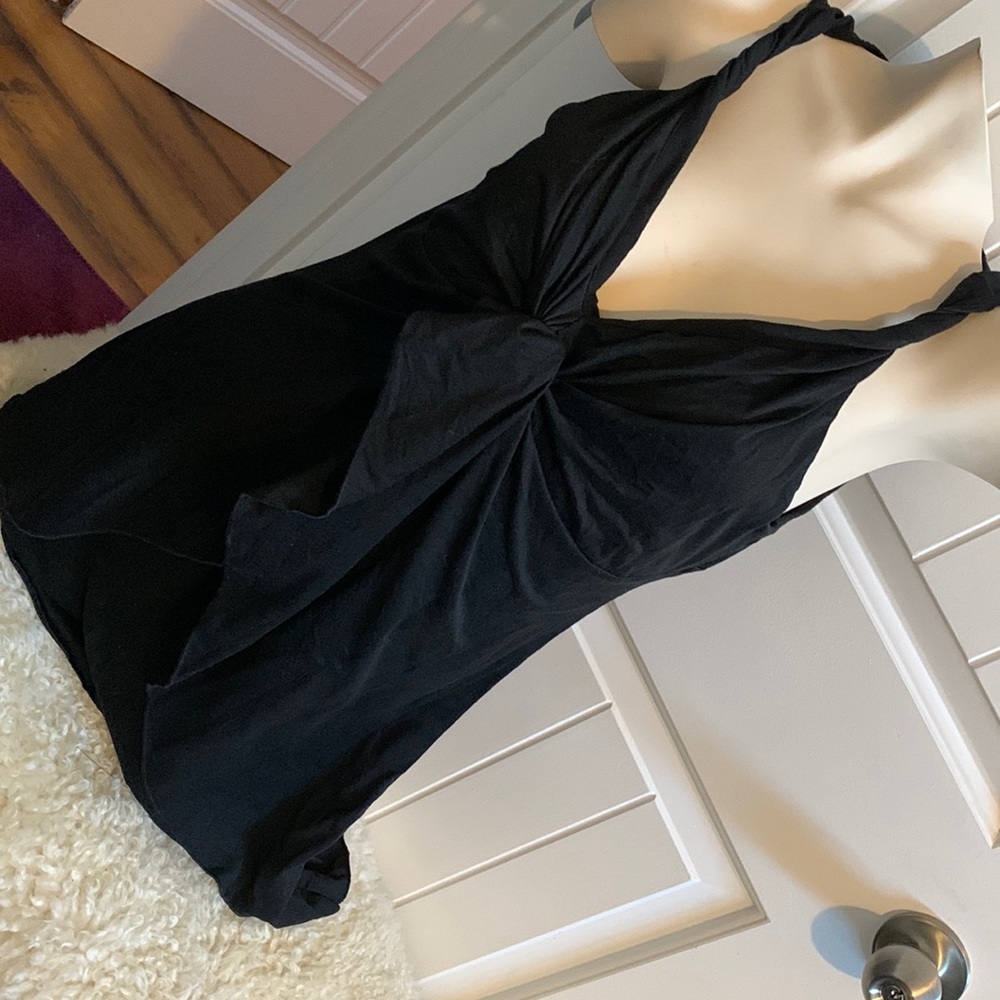 Ruffled twisted neck top